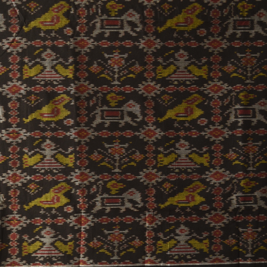 shop Handloom Cotton patola ikat dupatta Elephant Motif