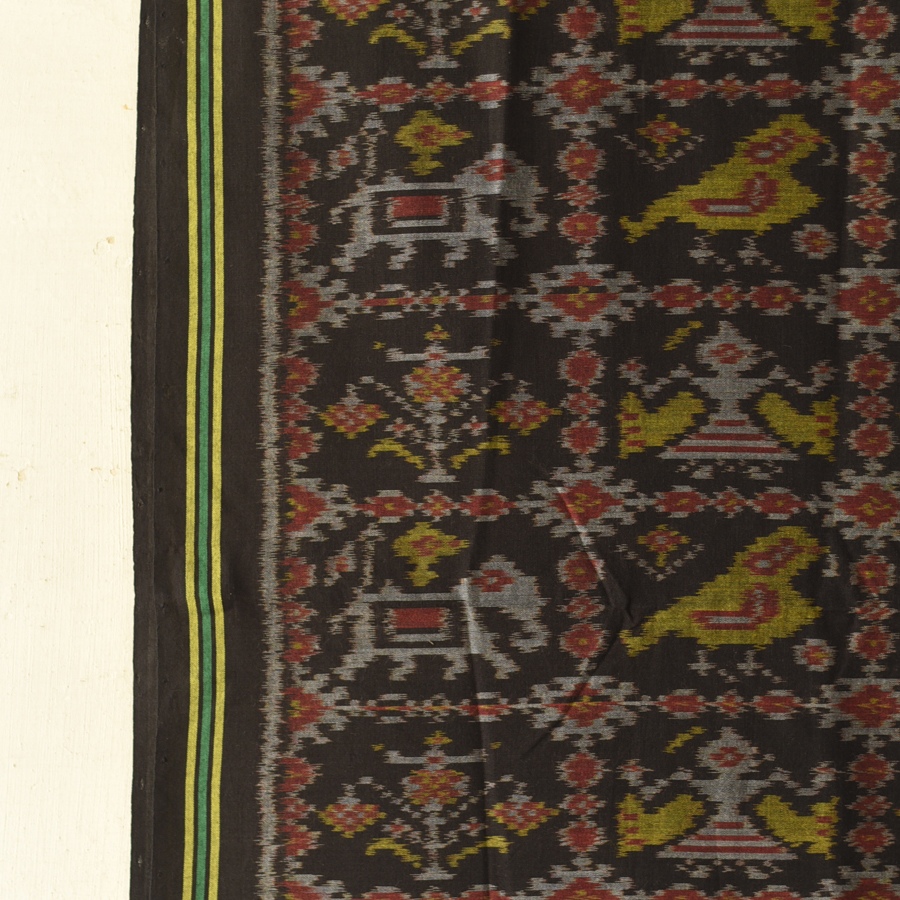 shop Handloom Cotton patola ikat dupatta Elephant Motif
