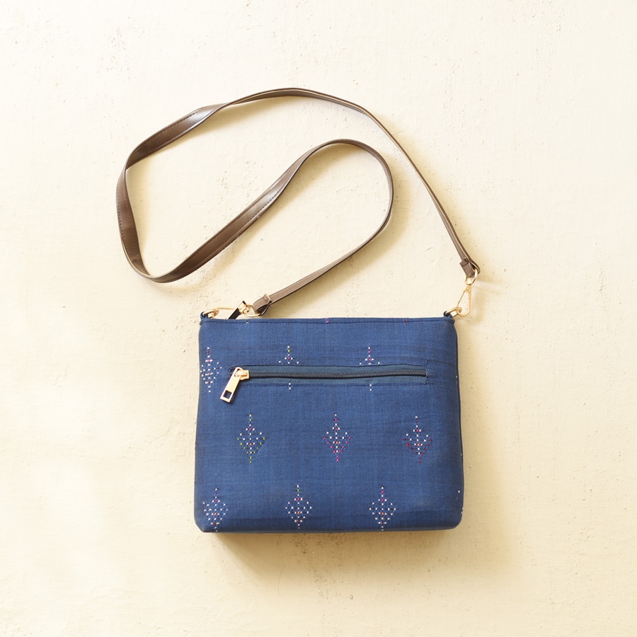 shop Tangaliya Blue Sling Bag