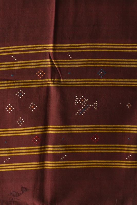 shop Tangaliya - Handwoven Cotton Brown Scarves / muffler