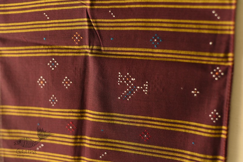 shop Tangaliya - Handwoven Cotton Brown Scarves / muffler