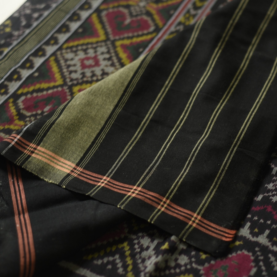 shop Patola cotton Handwoven Saree - black