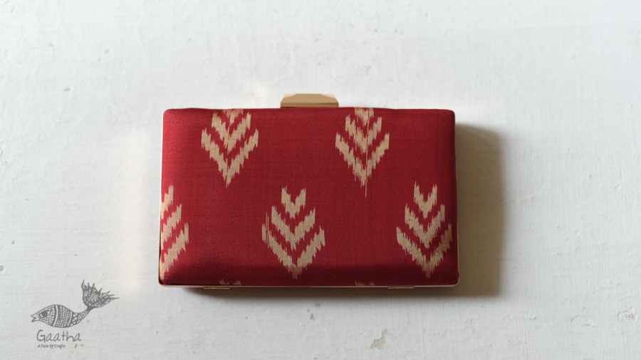 shop Patola Silk Clip Clutch / Sling Handbag