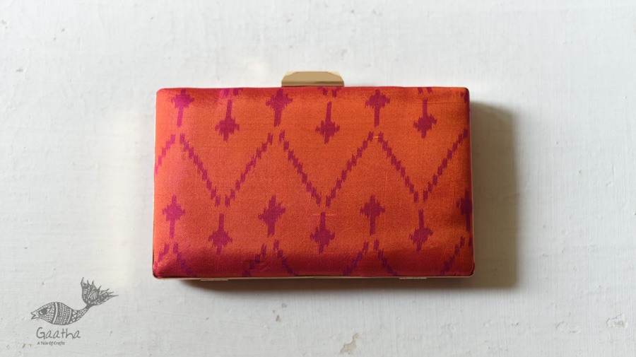 shop Patola Silk Clip Clutch / Sling Handbag