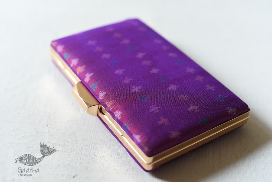shop handmade Patola Silk Clip Clutch / Sling Handbag