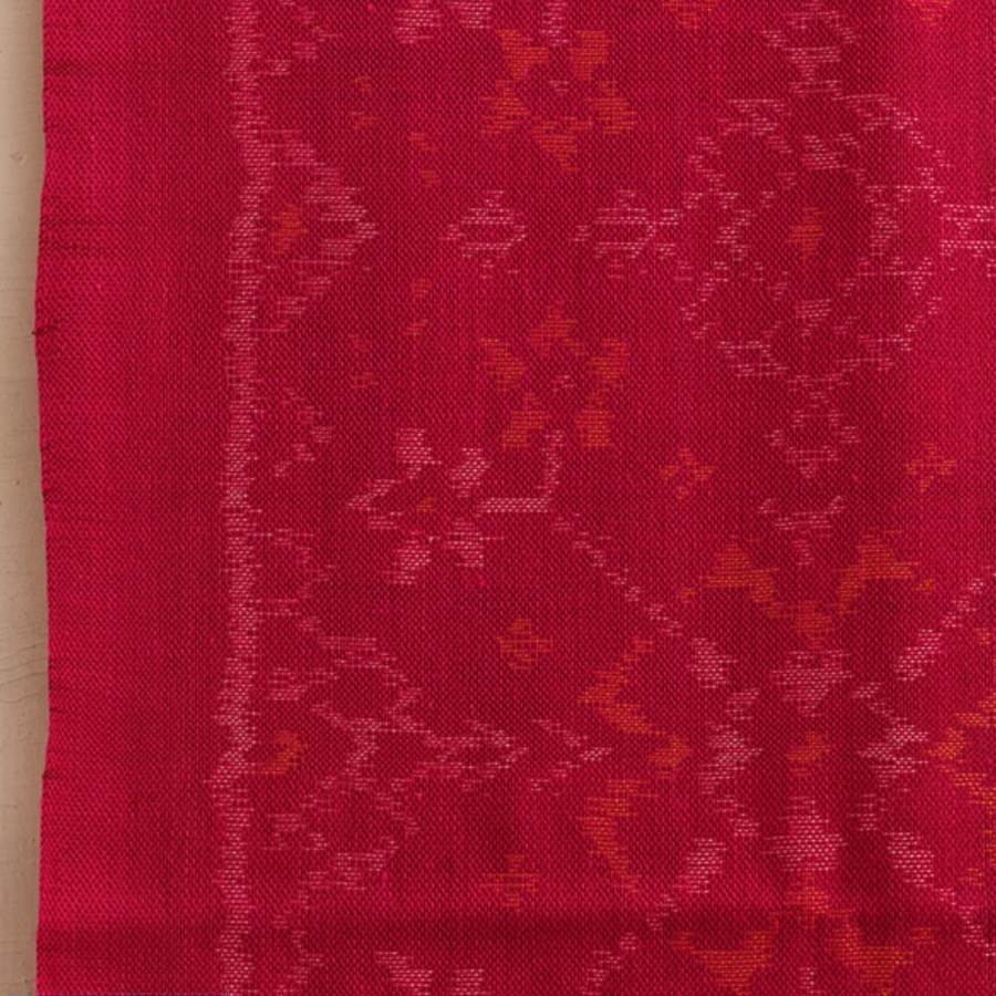 shop Handwoven Woolen Ikat Patola Shawl ~ ~ Panchratna Ikat 