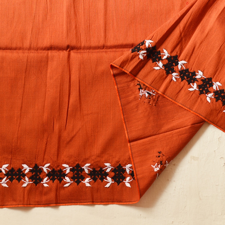 Embroidered Blouse Piece ( Unstitched ) -brown
