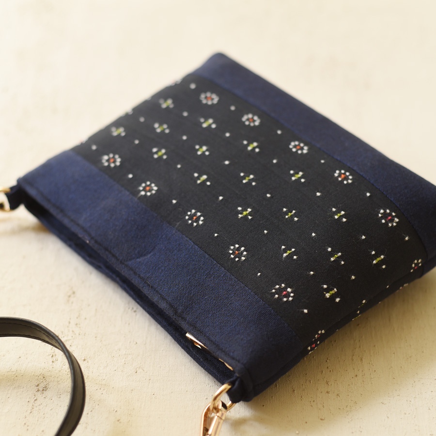 shop Tangaliya Sling Bag / Navy Blue & Black Purse