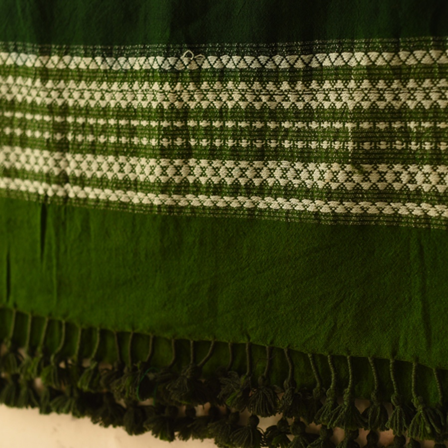 shop Bandhani Bhujodi green Shawl