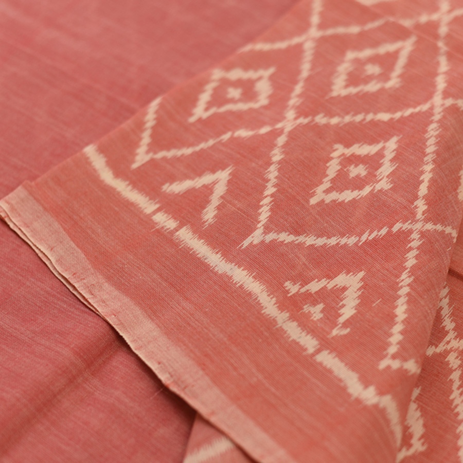 shop Patola cotton Handwoven Saree - Light Pink