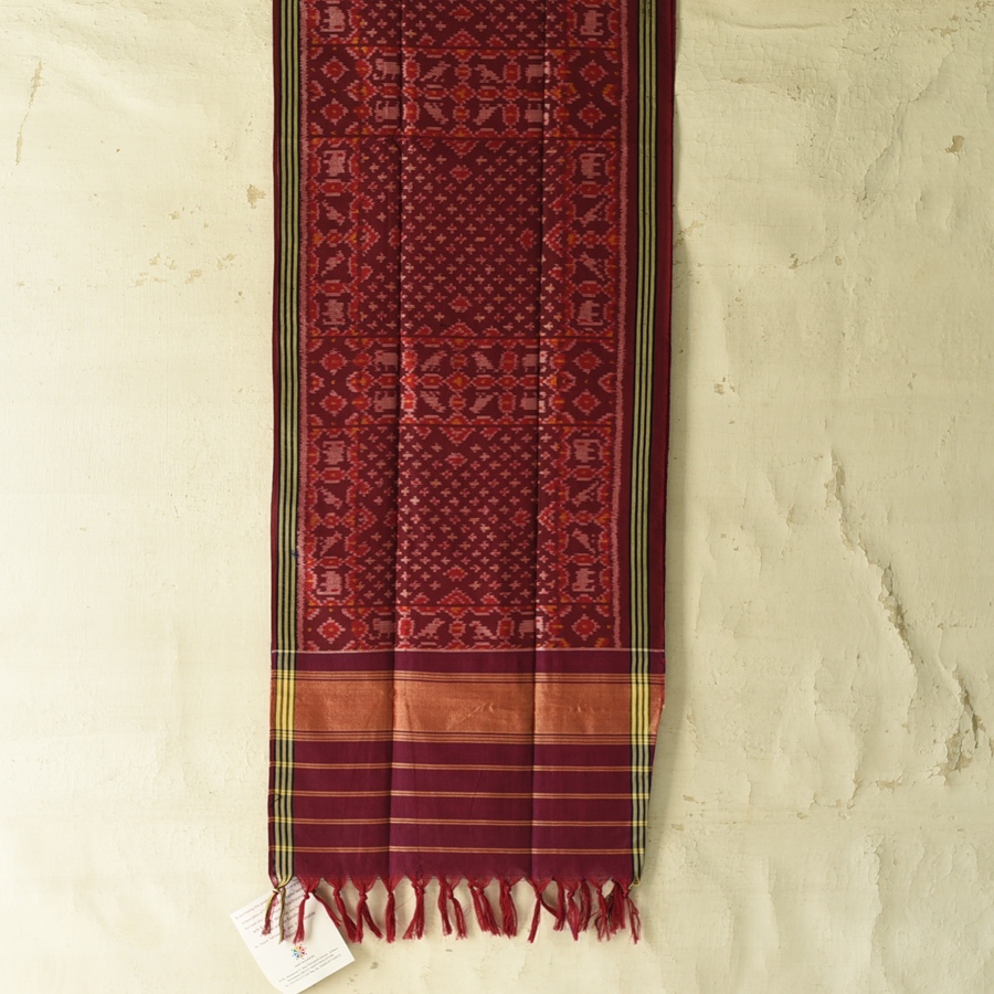 shop handloom silk cotton patola ikat stole