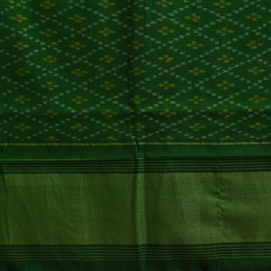 shop Handwoven Woolen Ikat Patola Shawl- Green