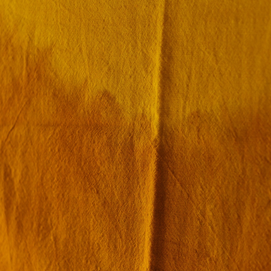 Kutchi Bhujodi Weaving - Bandhani ( Tie-dyed ) Woolen Shawl - Mustard Yellow