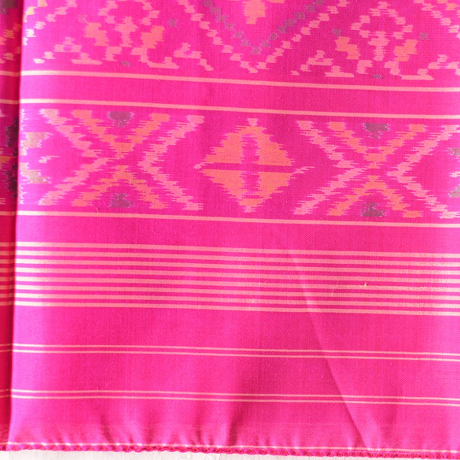 shop pure silk patola ikat pink dupatta