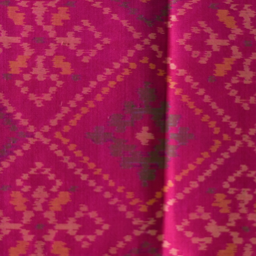 shop pure silk patola ikat pink dupatta