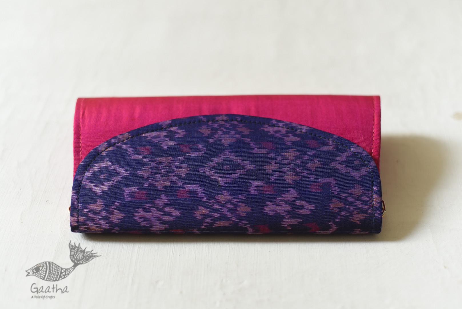 shop handmade Patola Purse Pink & Blue