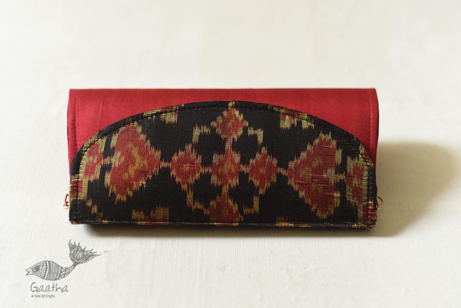 shop handmade Patola Purse Red & Black