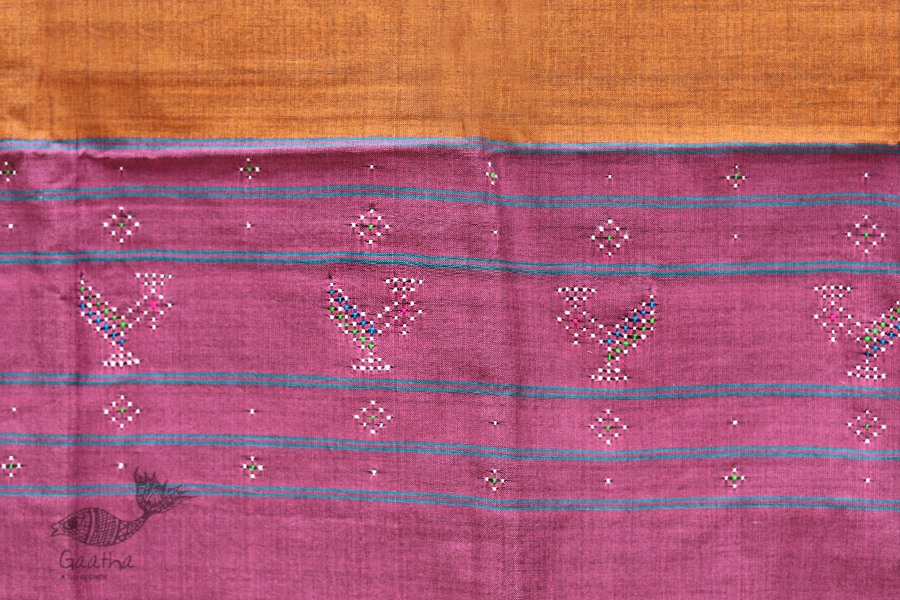 Tangaliya ~ Dupatta ~ Brown and Pink