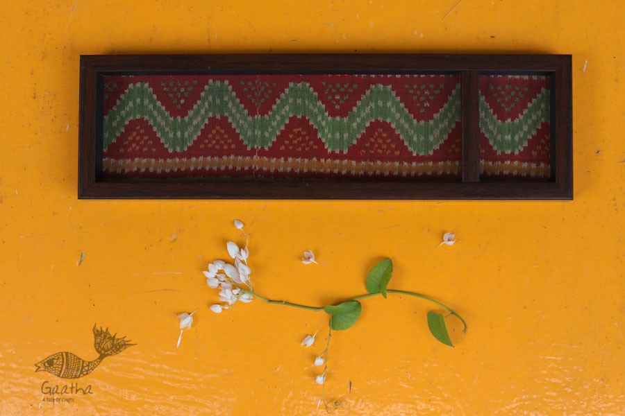 shop Patola Maroon Serving Tray