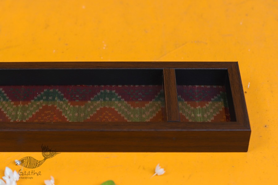 shop Patola Maroon Serving Tray