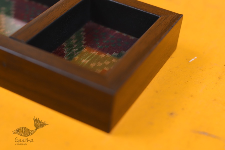 shop Patola Maroon Serving Tray