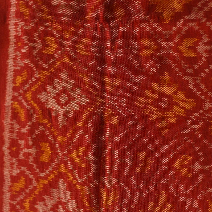 shop Woolen Patola Muffler ~ Maroon Diamond 