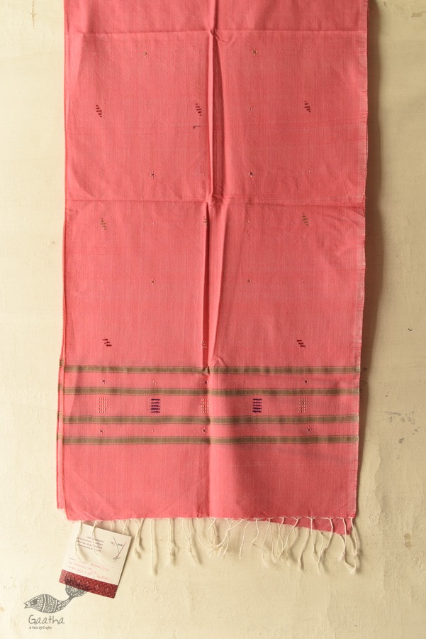 shop Handwoven Tangaliya Cotton Pink Stole