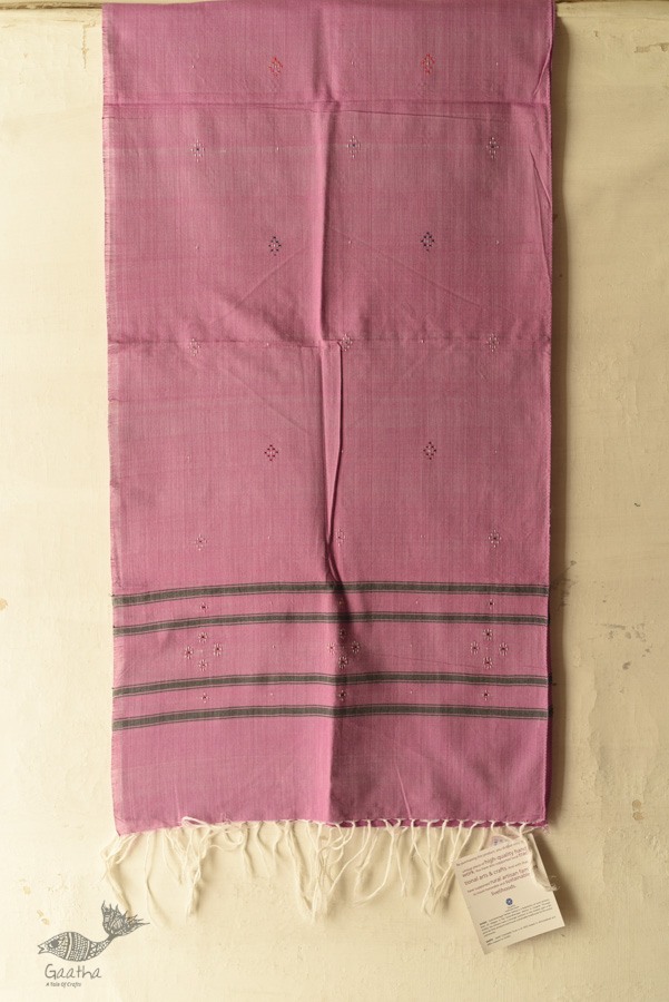 shop Handwoven Tangaliya Cotton Lavender Stole