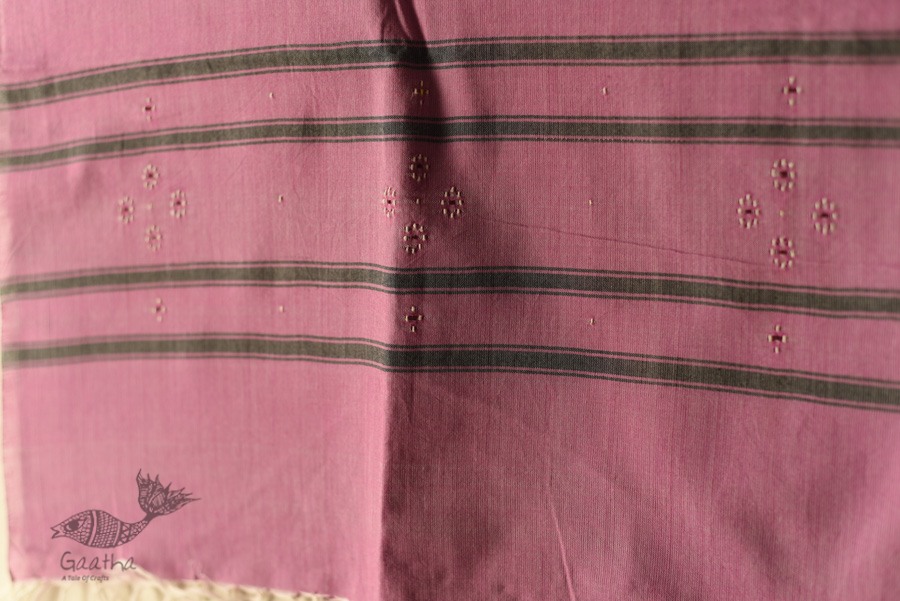 shop Handwoven Tangaliya Cotton Lavender Stole