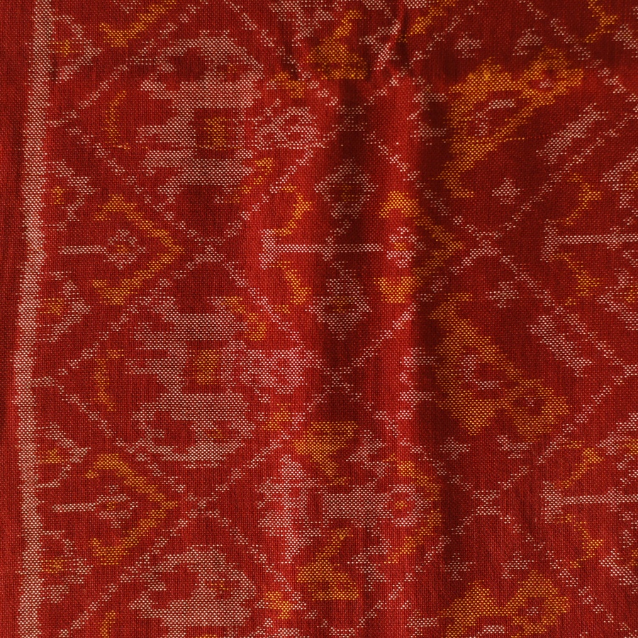 shop Woolen Patola Muffler ~ Maroon Narikunj