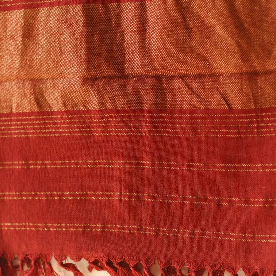 shop Woolen Patola Muffler ~ Maroon Narikunj