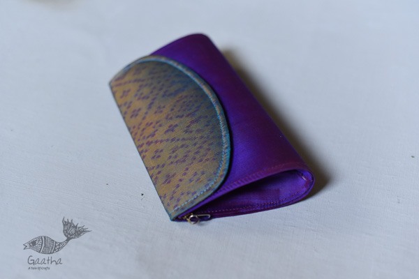 shop handmade Patola Purse Purple & Grey Bag 