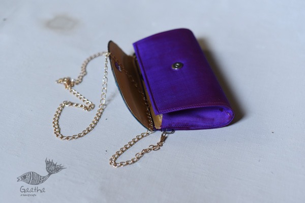 shop handmade Patola Purse Purple & Grey Bag 
