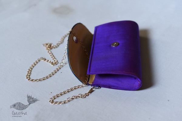 shop handmade Patola Purse Purple & Grey Bag 