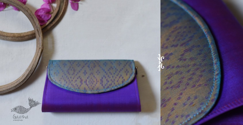 shop handmade Patola Purse Purple & Grey Bag 