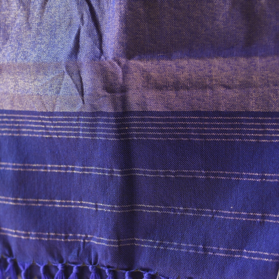 shop Woolen Patola Muffler ~ Blue Traditional