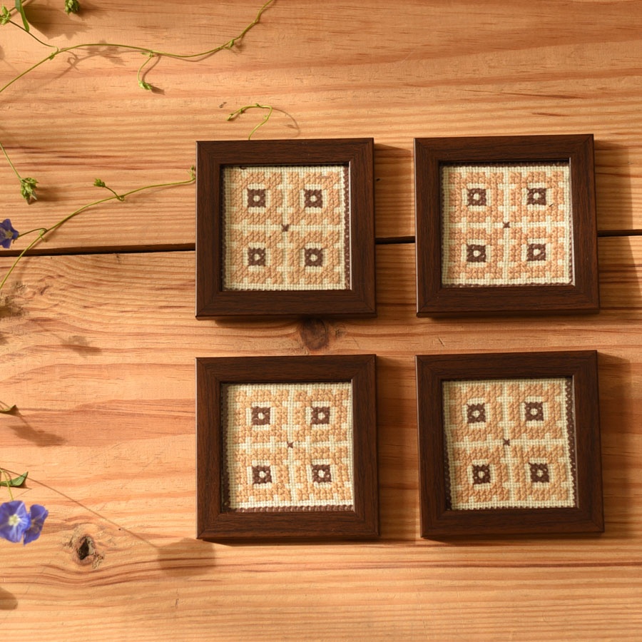 buy Cross Stitch Coaster Set OF Four