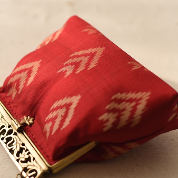 shop Patola Red Clutch Purse