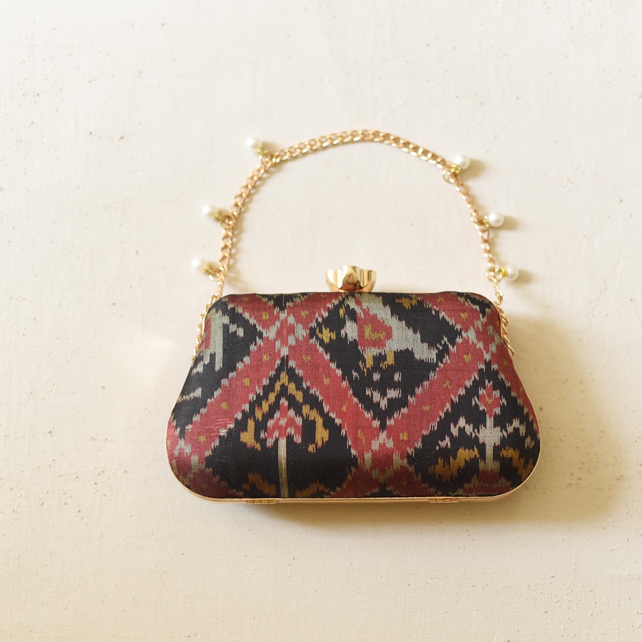 shop Patola Clutch Purse / Black Sling Bag