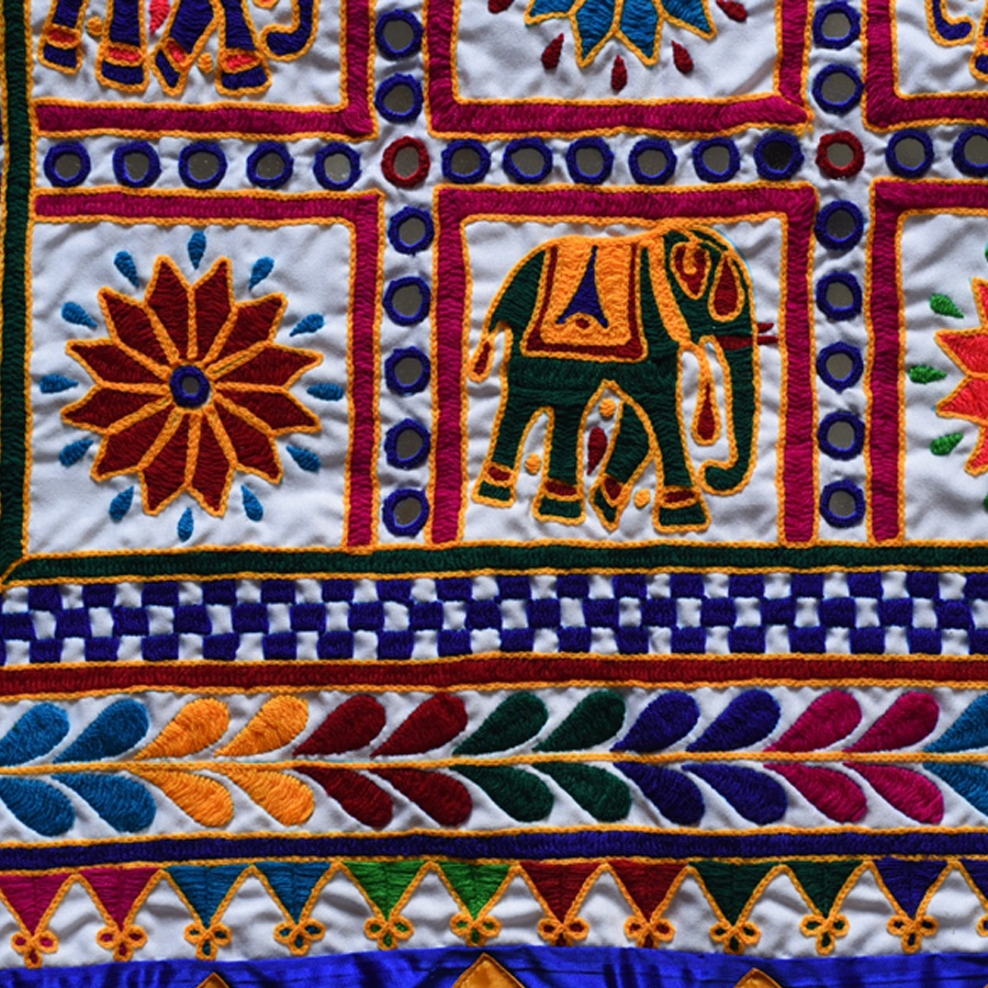 shop Kutchi Embroidered Traditional Wall Hanging Chakla