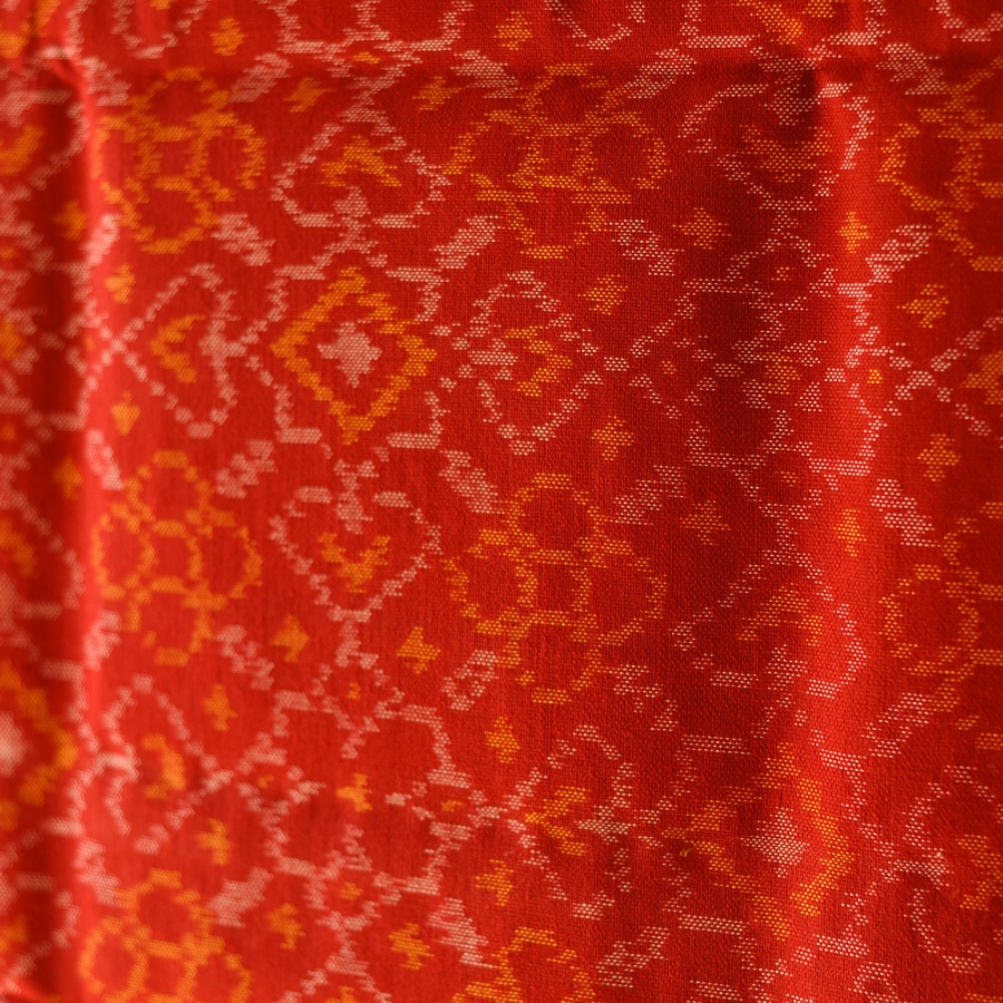 shop Woolen Patola Shawl -Red Traditional 