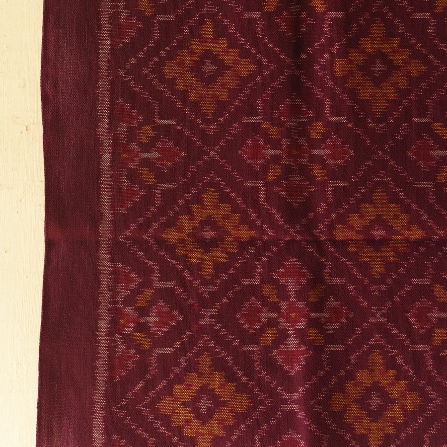 shop Woolen Patola Shawl -Wine 