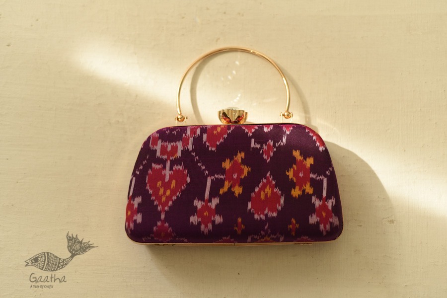 shop handmade Patola Purse / Sling purple Bag 