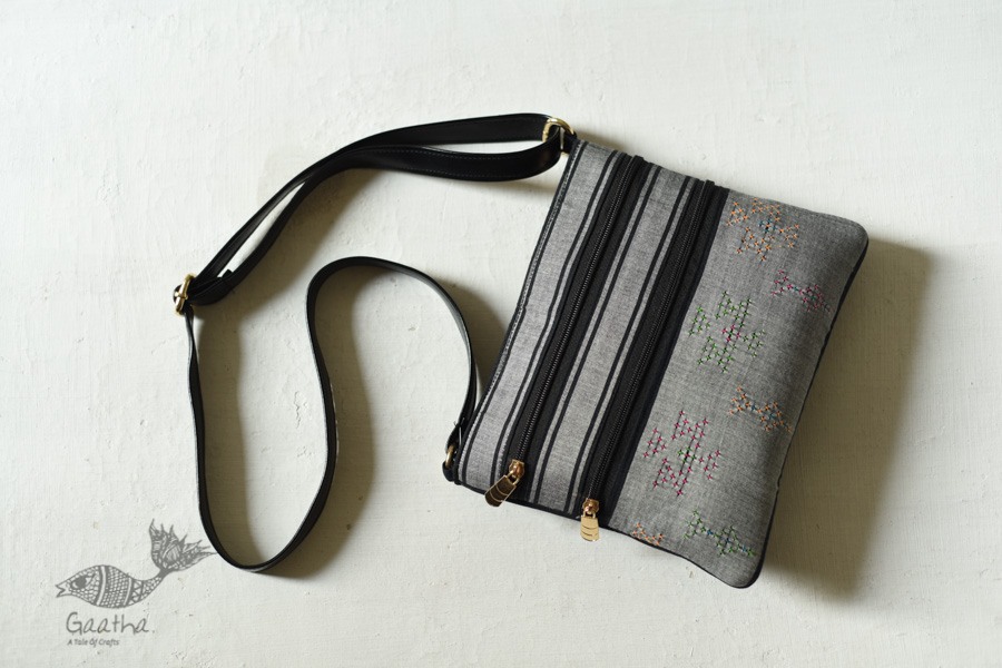 shop Tangaliya Sling Bag - Black & Grey