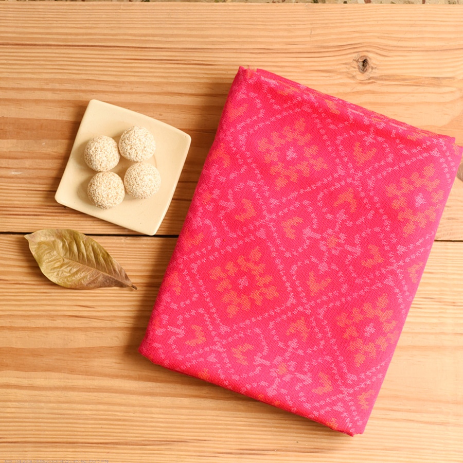 shop Woolen Patola Shawl - Pink Diamond Motif