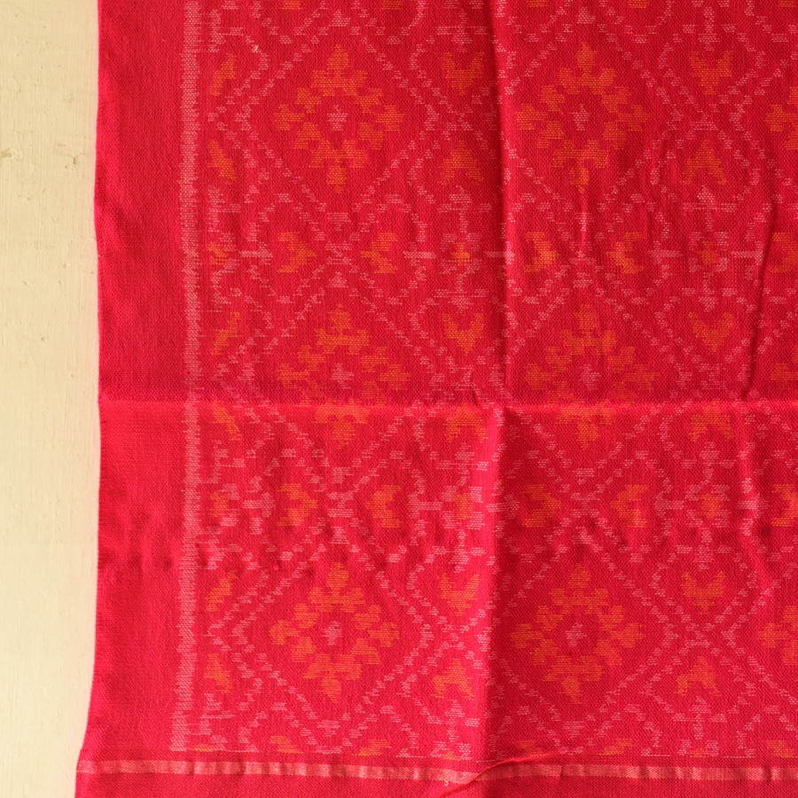 shop Woolen Patola Shawl - Pink Diamond Motif