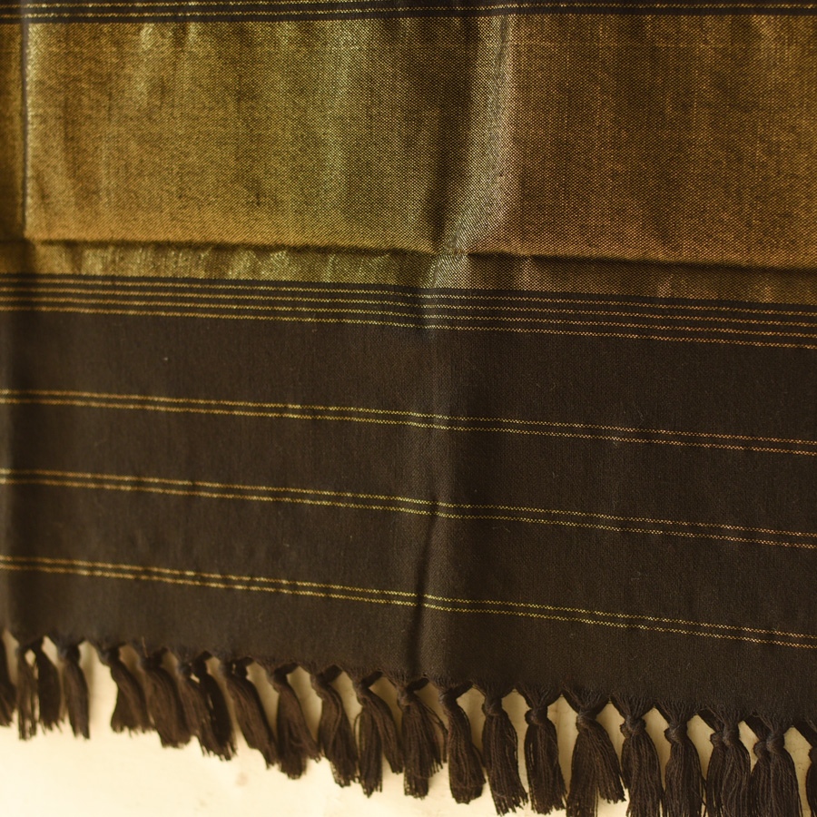 shop Woolen Patola Shawl - Black Hathi Motif