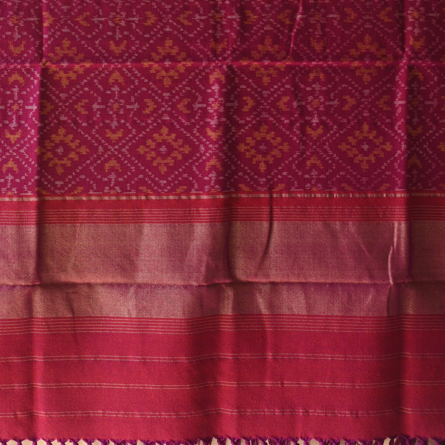 shop Woolen Patola Shawl -Purple 