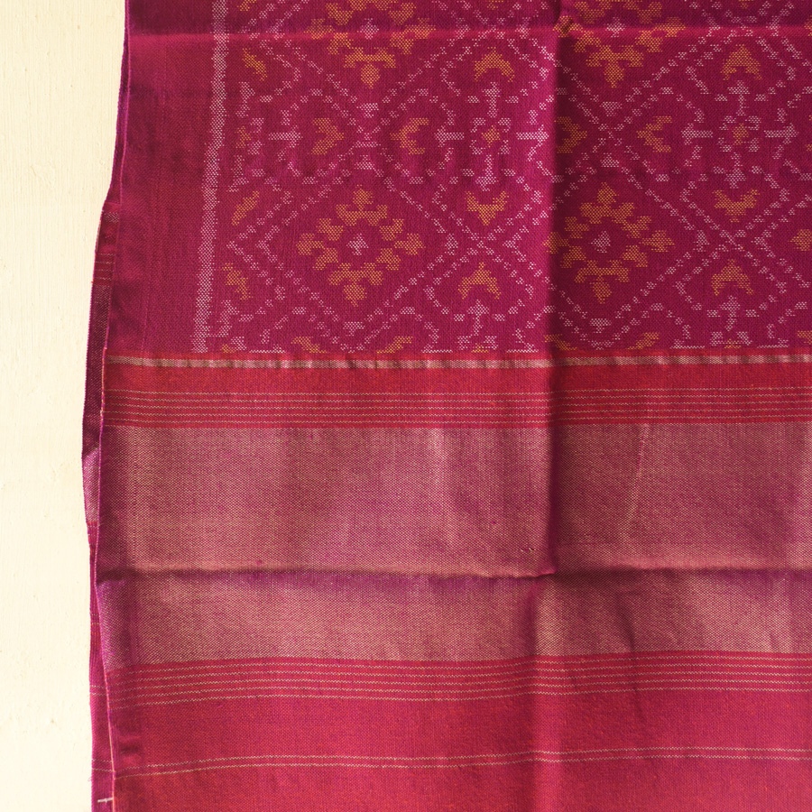 shop Woolen Patola Shawl -Purple 