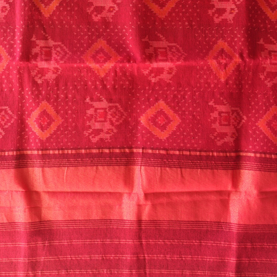 shop Woolen Patola Shawl - Pink Hathi Motif